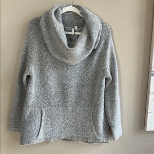 Beatrix Ost Cowl Neck Tunic Grey Sweater size small